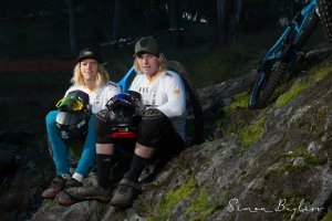 Mountain bikers Ben Zwar and Matt Carter